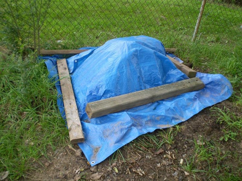 Give the pile enough mass and breathable cover Give the pile enough mass and breathable cover