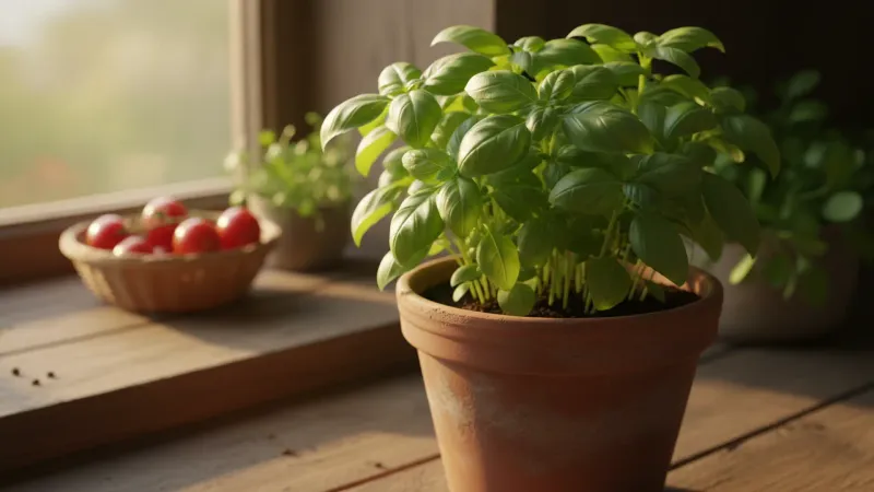 Hot Containers and Patios Can Intensify Basil Stress