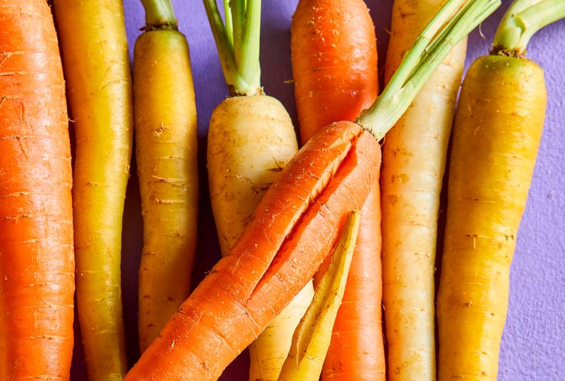 Inspect and handle cracked carrots carefully