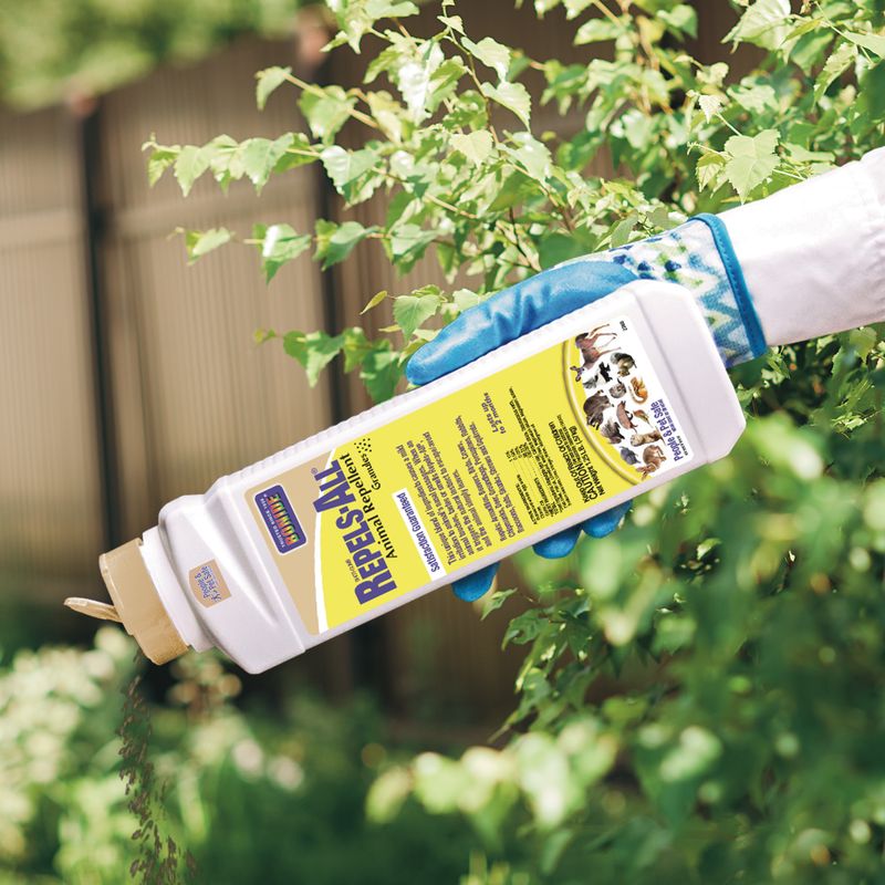 Keep the application off plants unless the label allows it