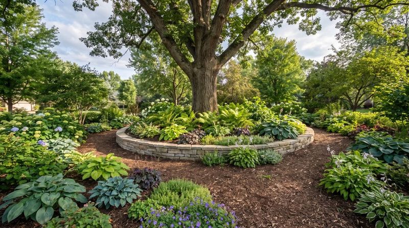 Keep the planting clear of the trunk and root flare
