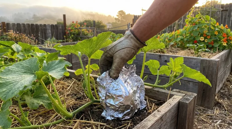 Limit moth access with a loose foil collar