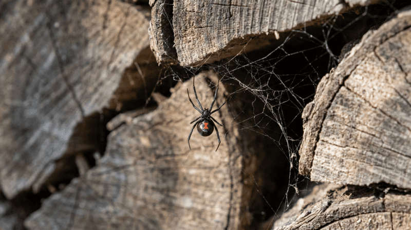 Lizard Habitat Can Also Shelter Black Widows