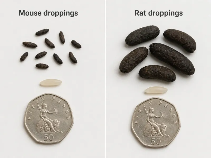Look for direct rodent evidence around the property Look for direct rodent evidence around the property