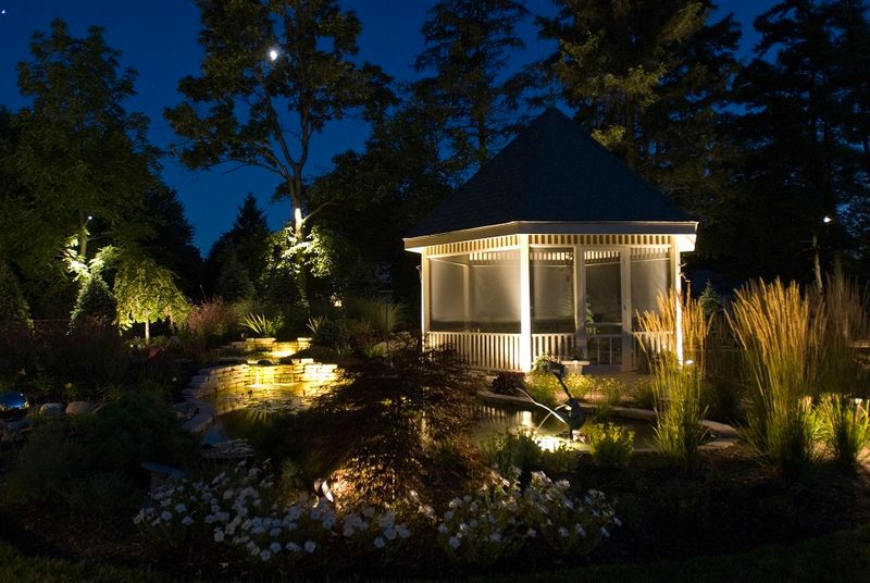 Low or shielded outdoor lighting