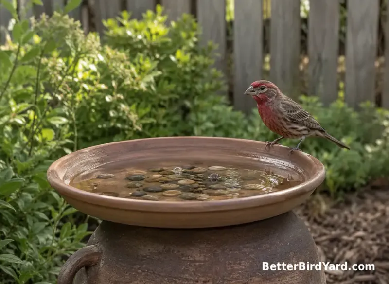 Maintain shallow, clean water beside the plant
