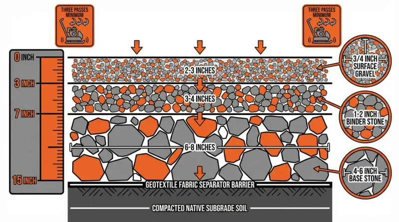 Match the gravel build to the path's actual use