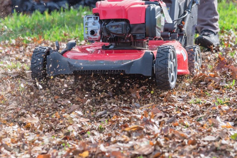Mow for a fine, even layer Mow for a fine, even layer