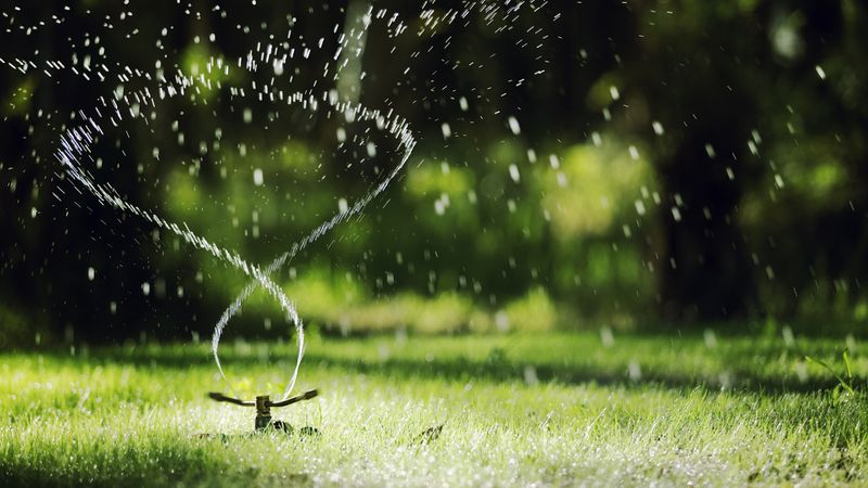 Ordinary lawn grass usually does not scorch under midday watering