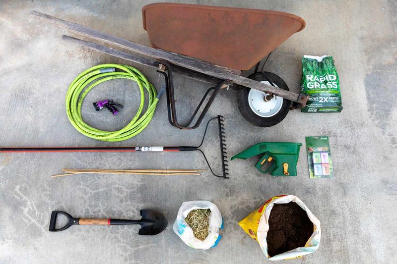 Prepare the lawn and tools for controlled repair passes Prepare the lawn and tools for controlled repair passes