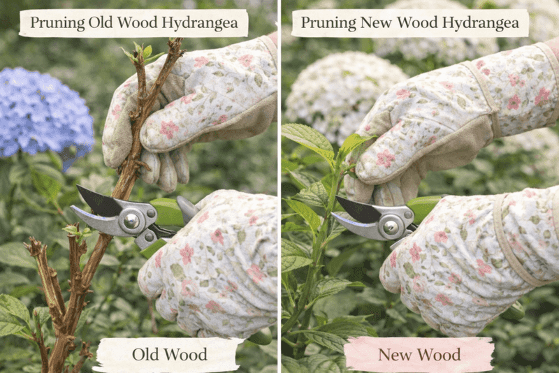 Prune by species and flowering wood, not by color