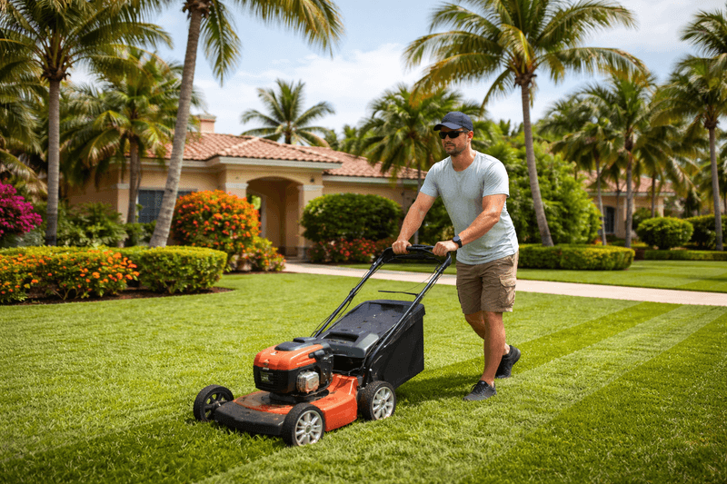Raise the mower and protect the remaining leaf area