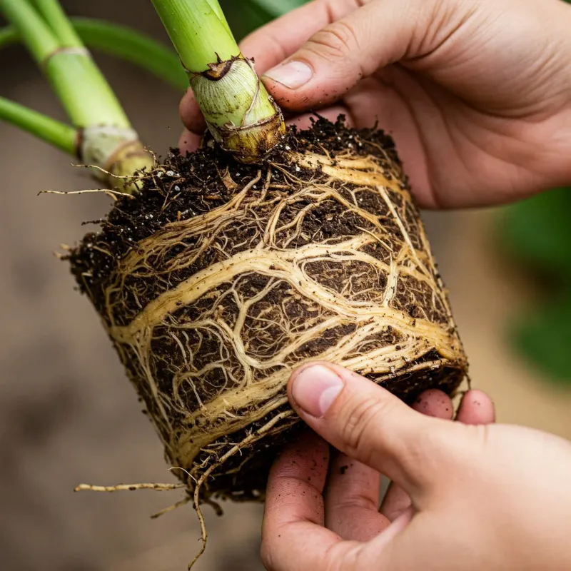 Root-bound growth can limit water uptake