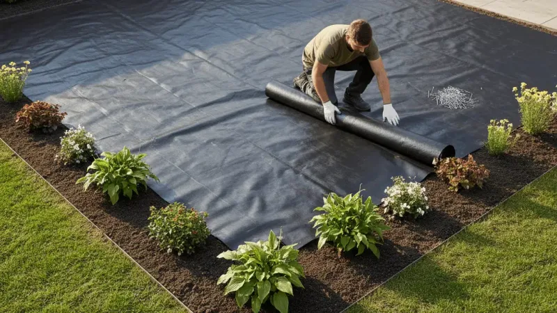 Rubber Mulch That Hides Moisture and Debris