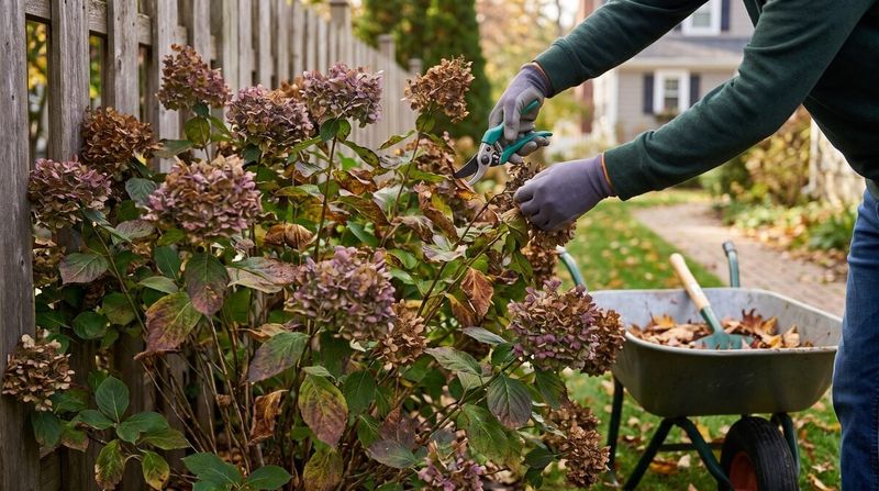 Shape old-wood hydrangeas after flowering