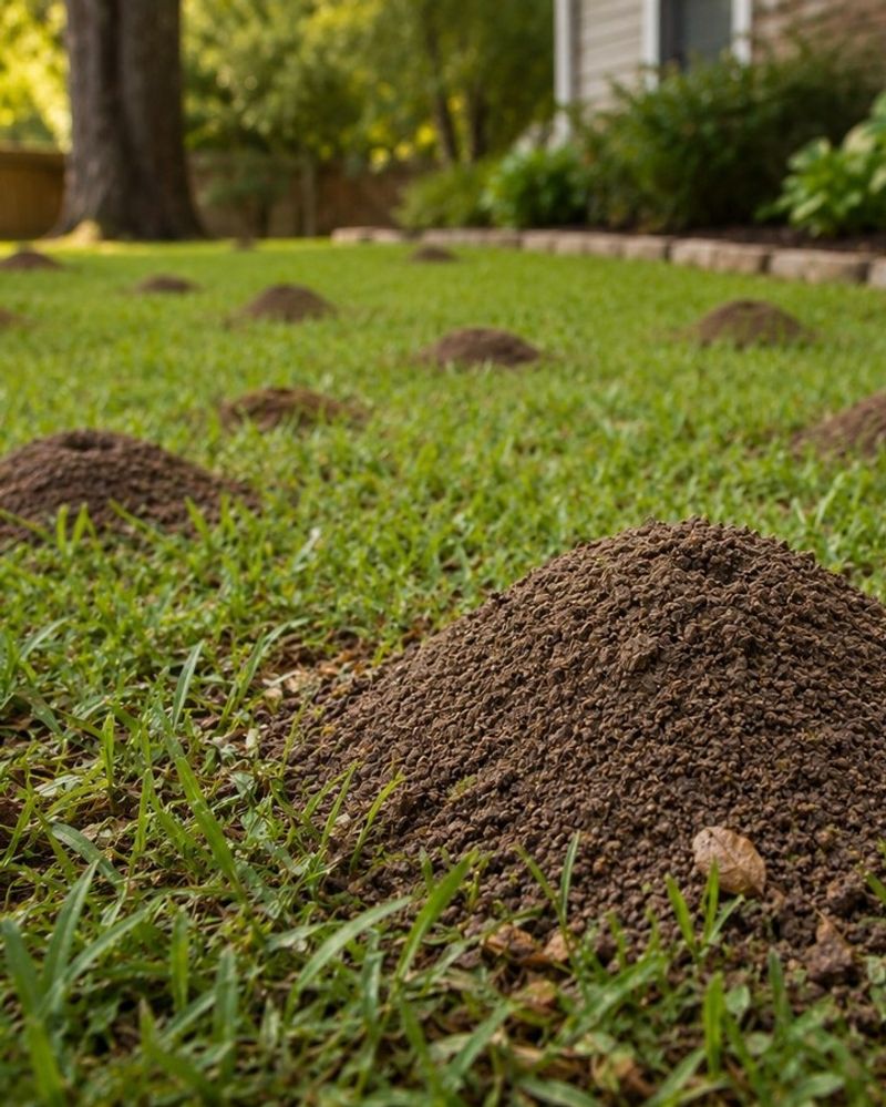 Some fall mounds may be newly visible, not newly created