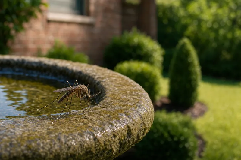 Start patio mosquito control with standing water Start patio mosquito control with standing water