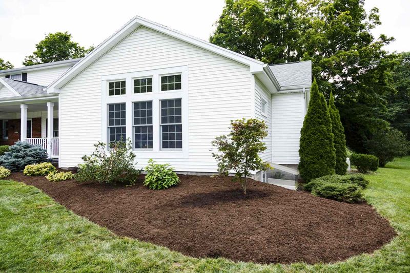 Thick Mulch Piled Against the Foundation
