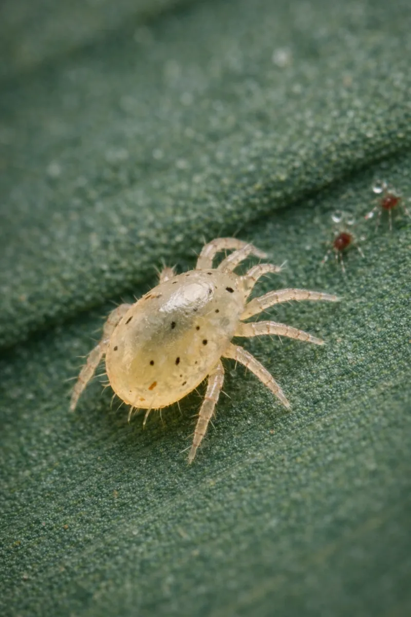 Treat confirmed mites without destroying their predators