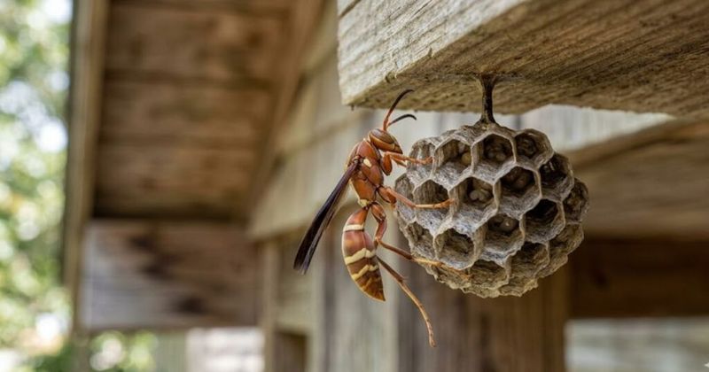Use the nest's location and defensive risk to decide whether to tolerate it