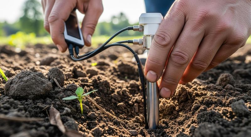 Water the active root zone, then test before watering again