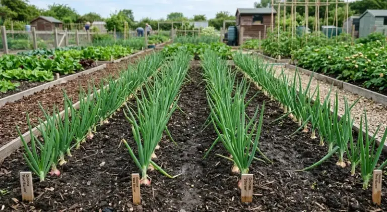 Your Fall Onion Sets Sprout Green Tops but Never Bulb Up Underneath — Here’s the Spacing Slip Behind It