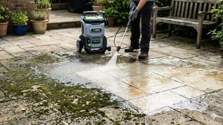 Remove the Green Algae and Moss Creeping Across Your Patio and Porch With One Cheap Fix