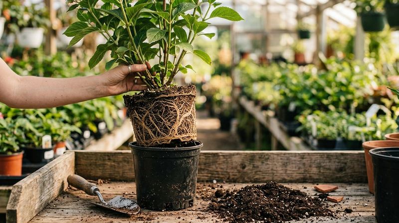 A crowded root ball may dry out quickly A crowded root ball may dry out quickly