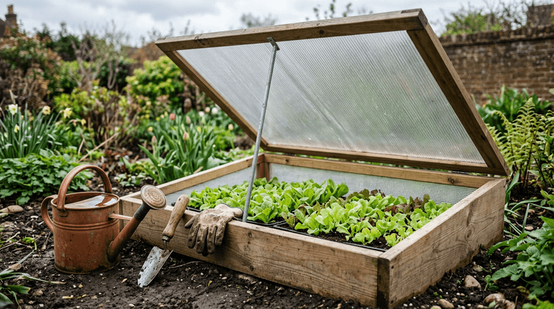 A sunny day can overheat a closed cold frame