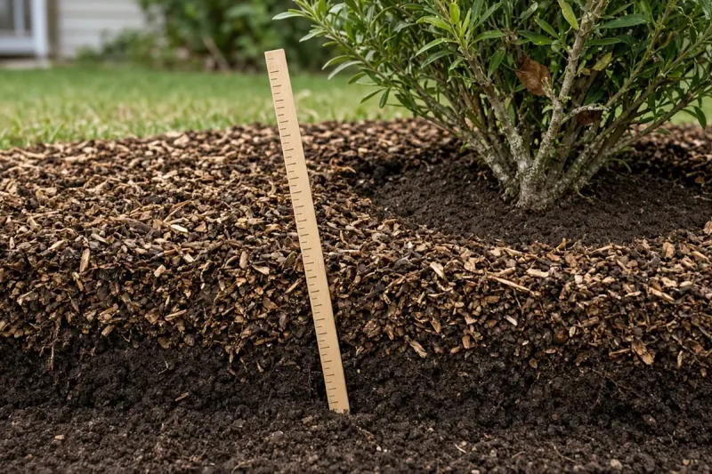 Apply a modest layer and keep it away from plant bases
