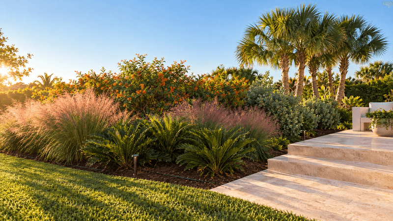 Beside a Sunny Walkway