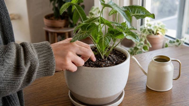 Check the plant before changing its care