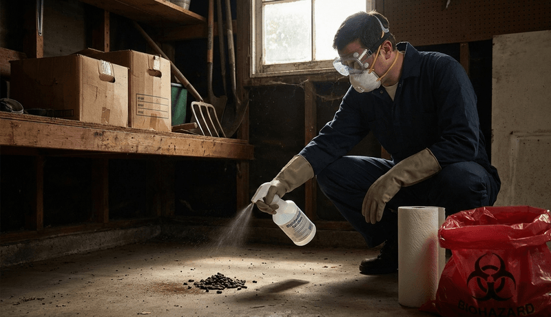 Clean rodent evidence safely