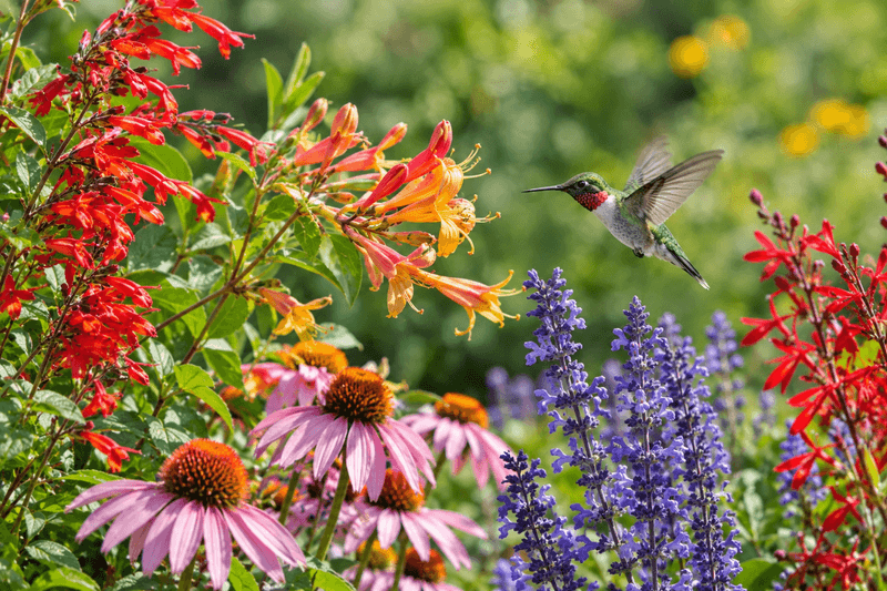 Combine flowers, cover, and insect-friendly care