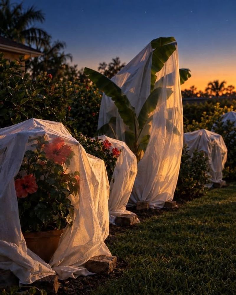 Cover Your Tropical Hibiscus Before Sunset