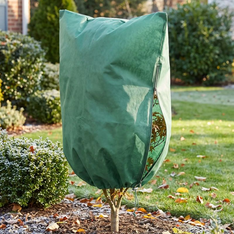 Cover a small in-ground fig down to the ground