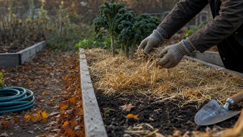 Cover the bed before the ground freezes