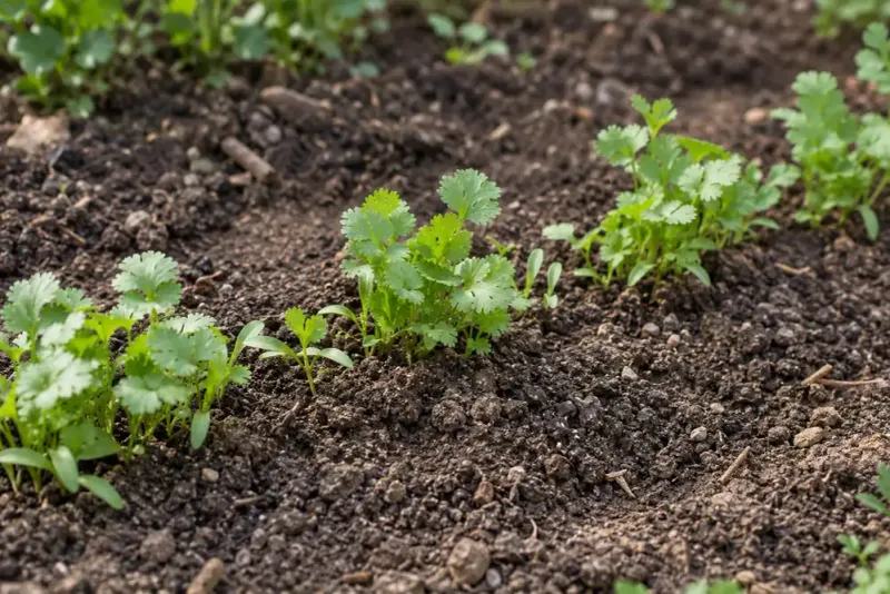 Direct-sow cilantro in its growing spot Direct-sow cilantro in its growing spot