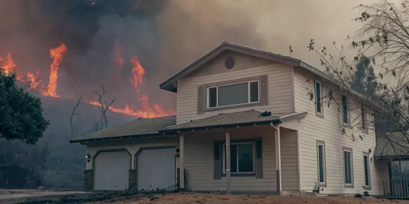 Dry pine straw presents a separate fire concern
