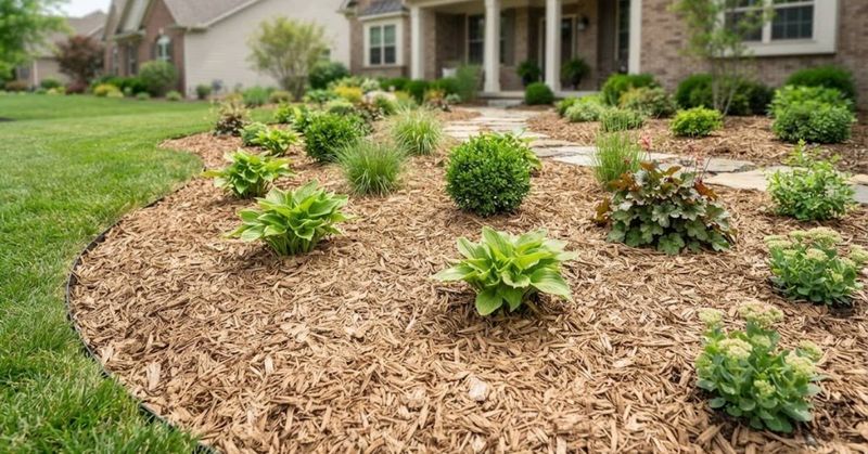 Faded mulch does not automatically need to come out