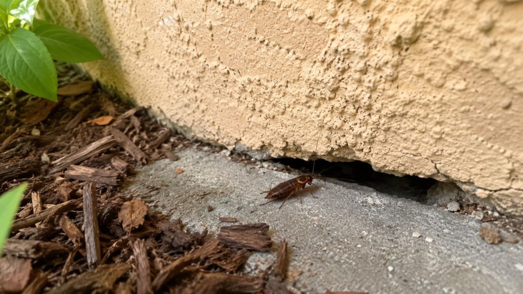 Foundation beds can provide outdoor roaches with shelter