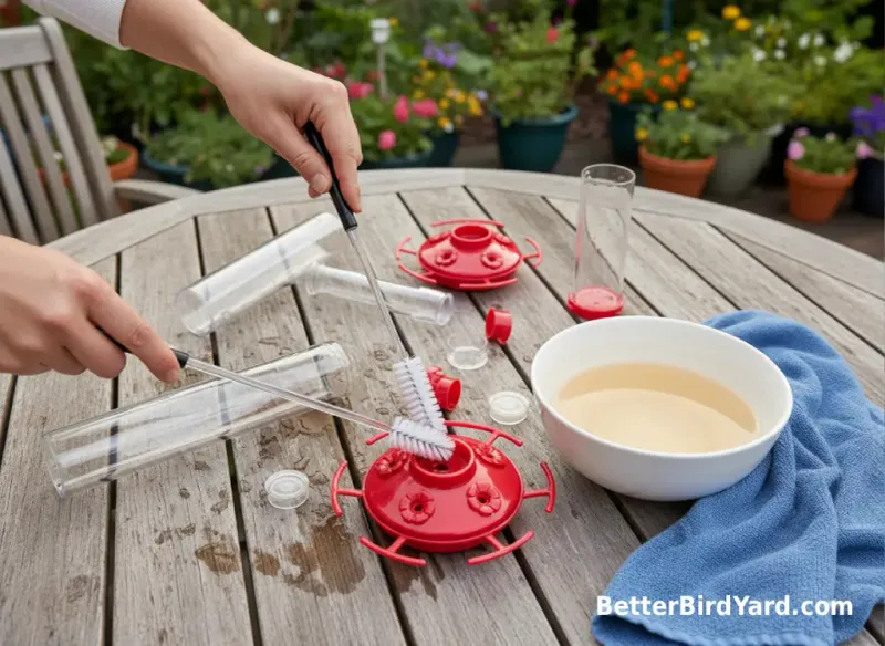 Handle stubborn buildup with care