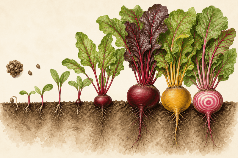 Heat and harvest timing shape root size