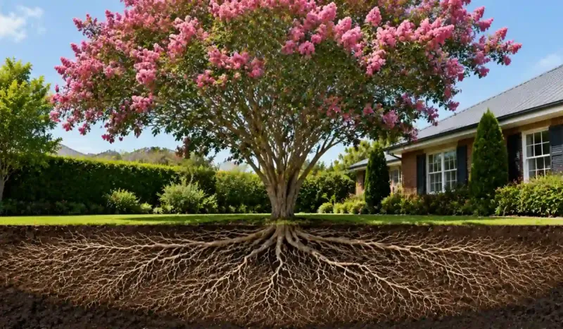 How crape myrtle roots grow How crape myrtle roots grow