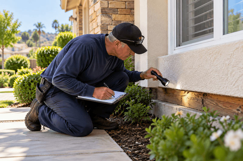 Identify the insects and get an inspection when signs warrant it Identify the insects and get an inspection when signs warrant it