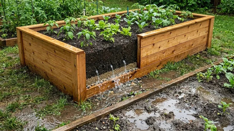 If the bed stays wet, address drainage