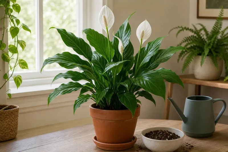 Keep the soil moist, not waterlogged