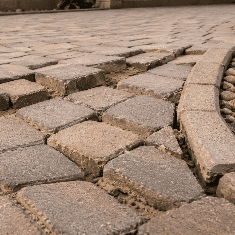 Pavers can shift even when roots do not break through Pavers can shift even when roots do not break through