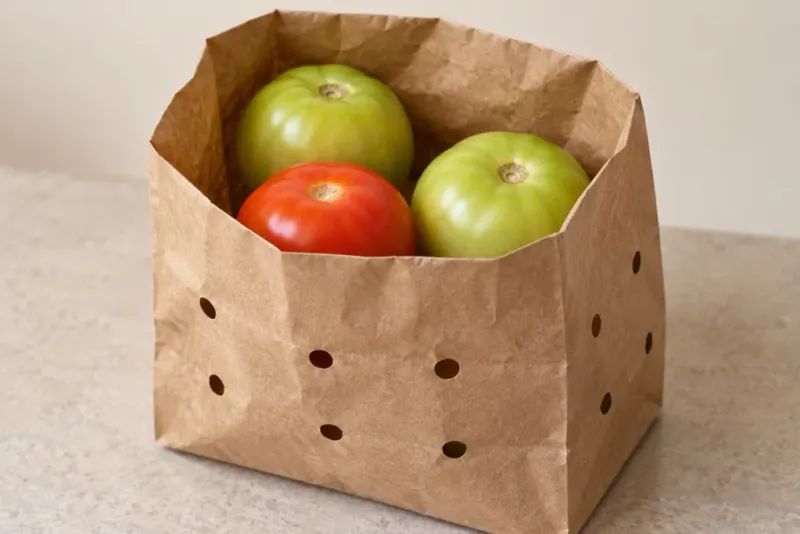 Prepare a ventilated paper bag Prepare a ventilated paper bag