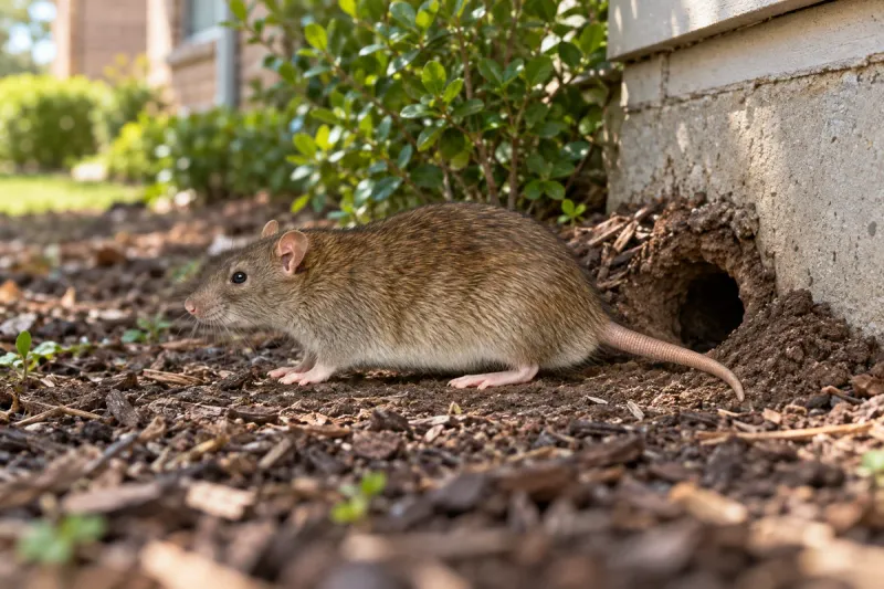Rats can use routes above and below the foundation
